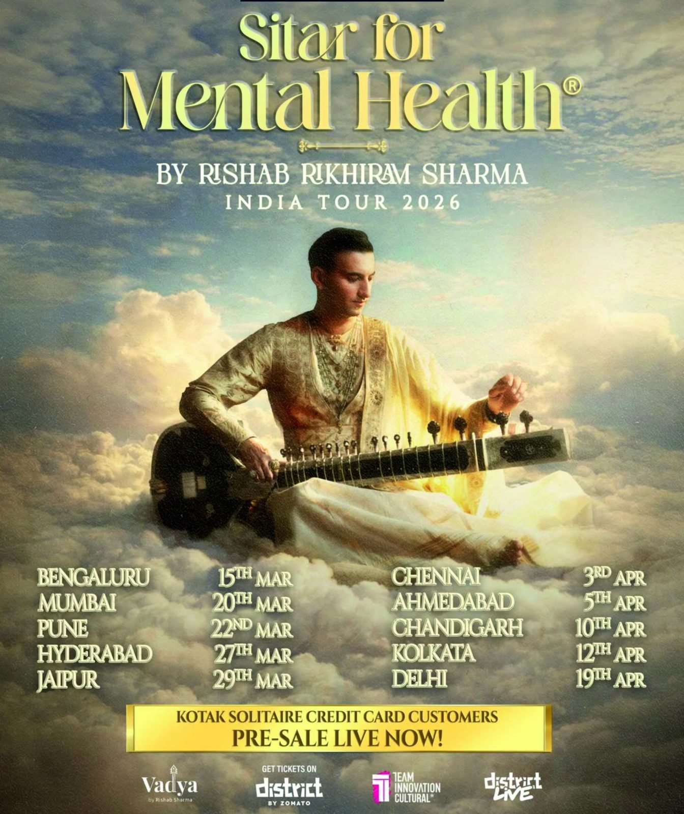Rishab Rikiram Sharma India Tour 2026 (10 Cities)